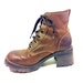Brown Leather Platform Boots 9.5, Chocolate Brown Combat Boots, Size 9.5