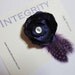 Hair Flower Clip With Feathers: LDS Young Women Value -- Integrity