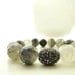 Grey Cloud Quartz and Rhinestone Stacks Bracelets