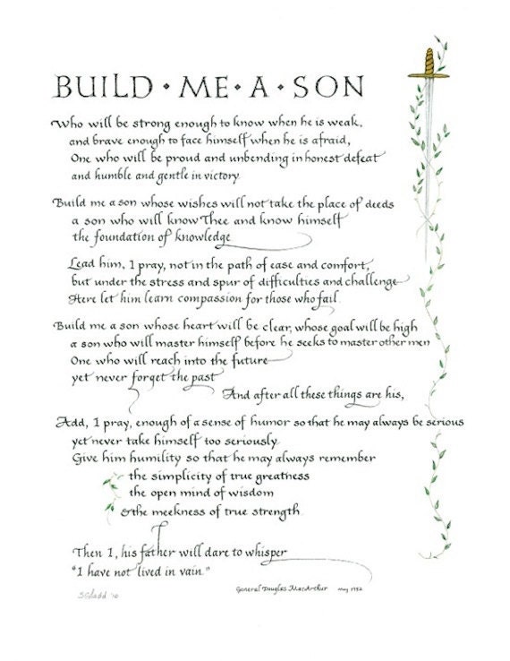 BUILD ME A SON by GladCalligraphy on Etsy