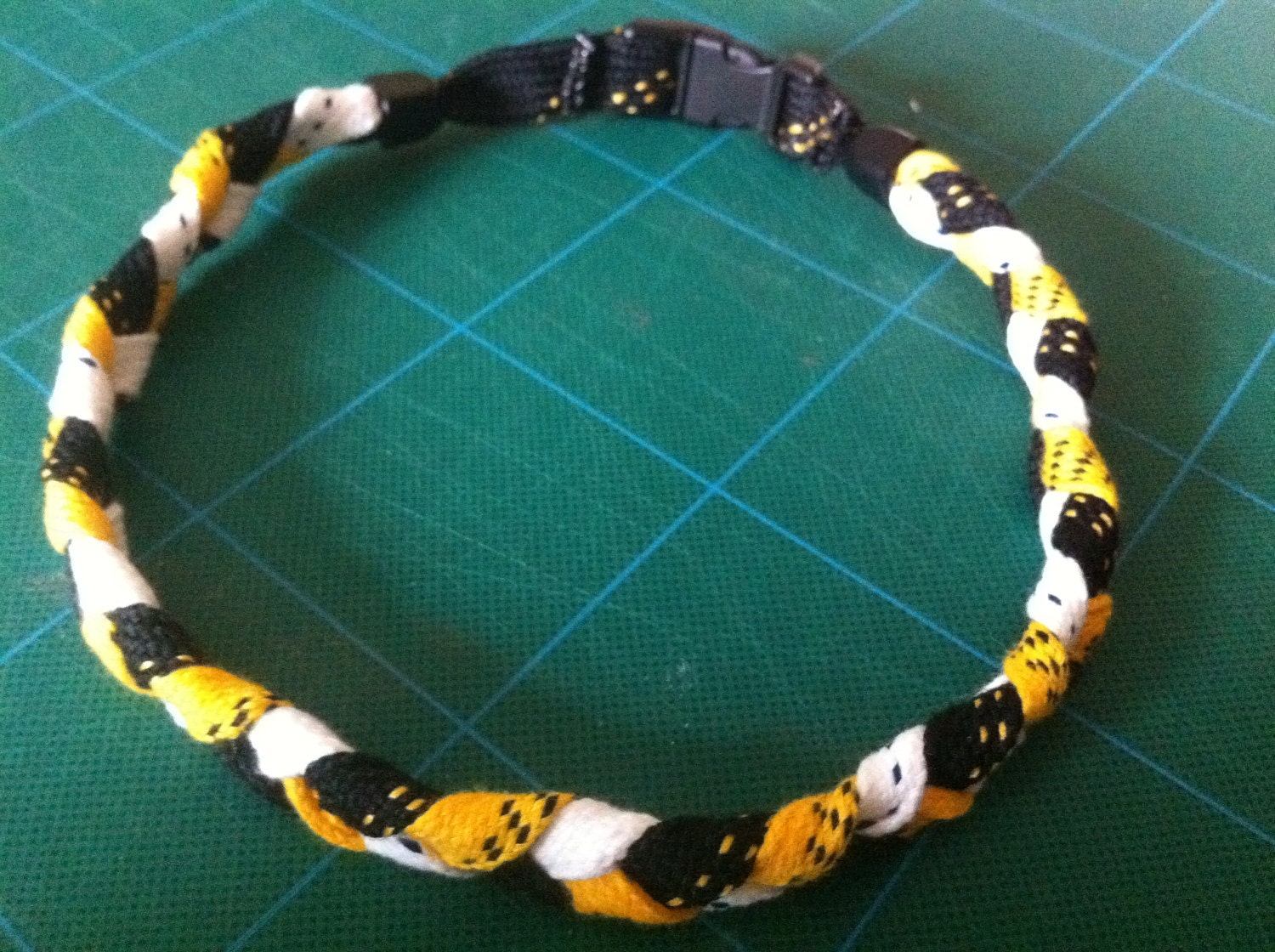 Braided Hockey Skate Lace Necklace by hockeymomnat on Etsy