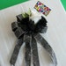Birthday bow, Birthday gift bow, Black and white birthday bow, Gift wrap bow, Over the Hill birthday bow (HB26)