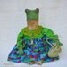 OH HOLD for Kim. Fretta the Frog 2. 26 cm / 10" tall Folk, Primitive Art Doll. Fretta's original design.