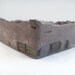 Shallow brown square cement bonsai planter