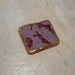 Button Stained Glass Burgandy Light Pink