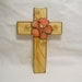 Cross Stained Glass Peach Daisy