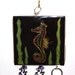 Hand Etched Sea Horse, Decorative Wire Wrapped Ceramic Tile Key Hook Organizer, Jewelry Organizer, Key Rack, Home Decor, Free Shipping