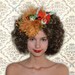 Orange, Yellow and Green Feathered Fascinator - 'Bird's Nest'