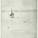 Fishing Boat Print - Drypoint Print by William White - White Rock Ireland - Original hand Pulled Print - Boat in the Sea - FREE SHIPPING