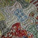 Antique Feedsack Jointed Bow Tie Hand Stitched Quilt