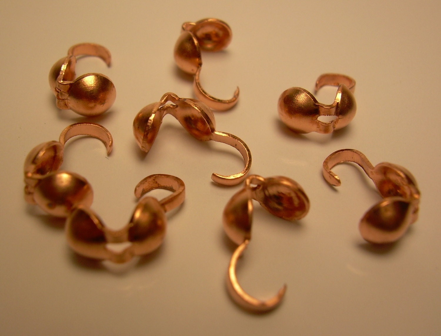 72 Pcs. Clamshell Bead Tip GENUINE COPPER