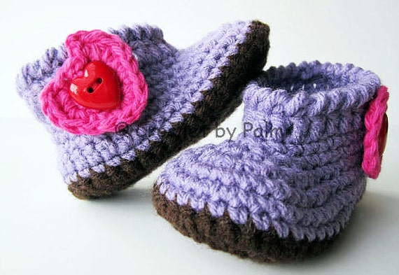 Crochet my angel baby booties, Baby shoes - Made to order