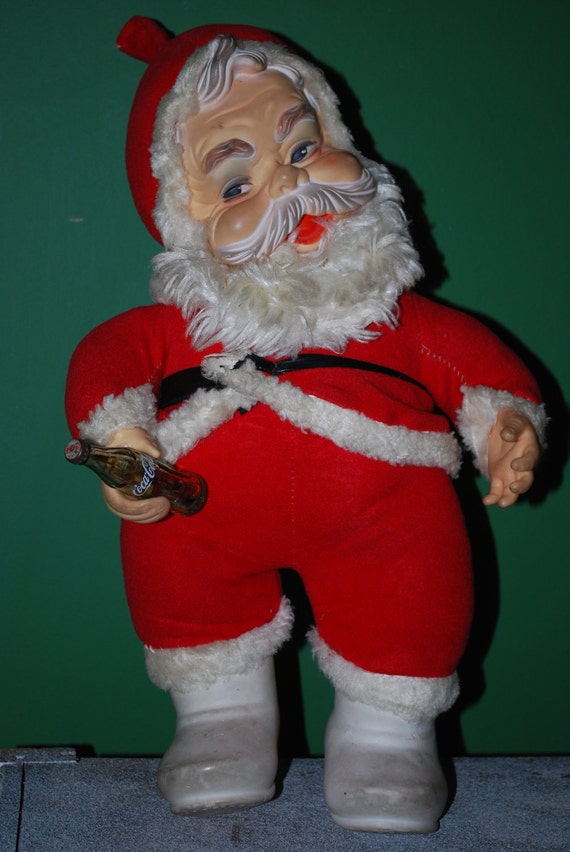 antique coca cola santa doll