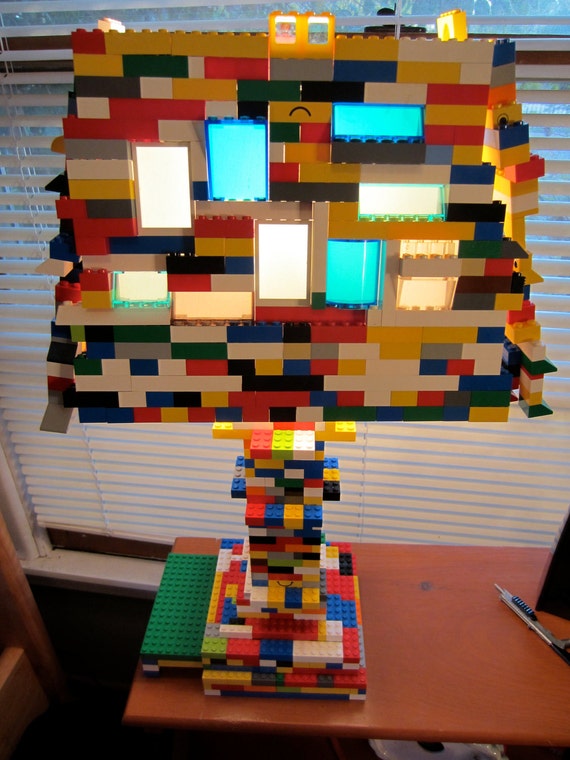 lego brick lamp