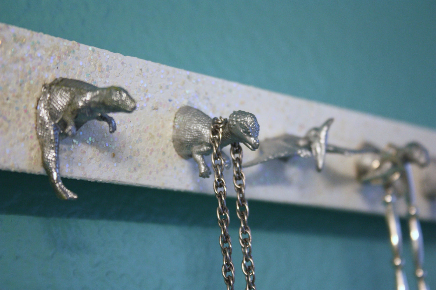 Funky Dinosaur Coat Key or Jewelry Rack