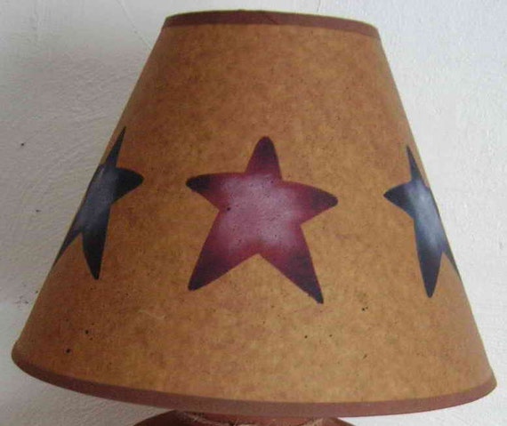 Items Similar To Primitive Country Big Star Lamp Shade On Etsy   Il 570xN.298977885 