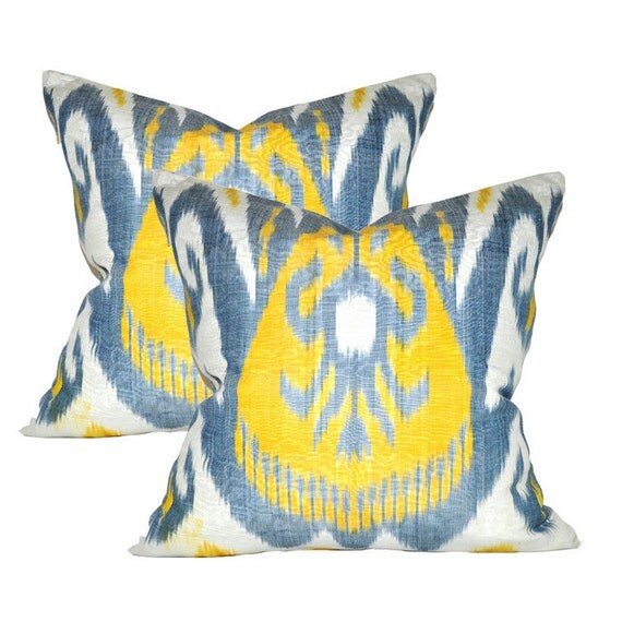 Accent pillows, Ikat pillow covers Set of 2 Size 40 cm x 39 cm (16