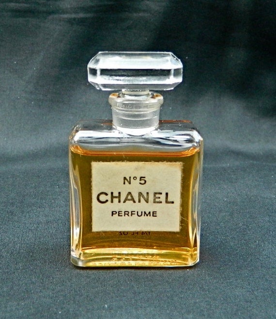 Vintage CHANEL No 5 Perfume Crystal Bottle 1/4 oz Original