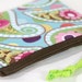 Small Zippered Pouch - Cotton Coin Purse - Aqua and Green Garden Paisley