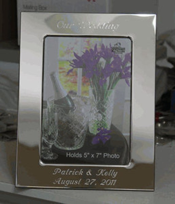 SilverPlate 8x10 Picture Frame Engraved.