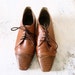 Vintage Brown Leather ankle boots, size 35