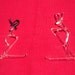 Vintage Spun Glass Skiier Ornaments