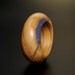 Bracelet from olivewood with lapis lazuli inlay