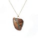 Olivewood Pendant with Eilat Stone Inlay