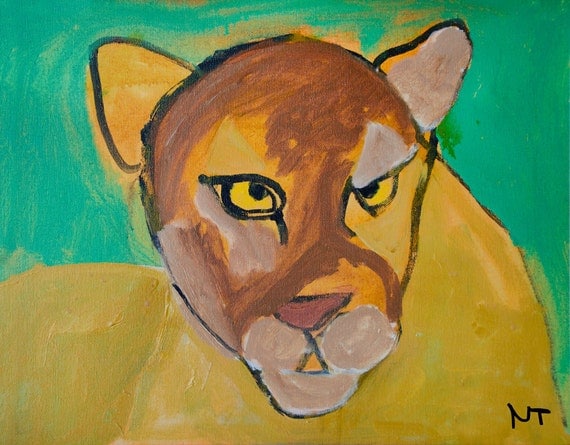 Items similar to 11x14 Giclee Print 'Mountain Lion' on Etsy