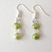 Fast & Free Shipping, Lime Green Freshwater Pearl Earrings / Gift under 10