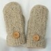Wool Felted Mittens - Tan With Flecks Of Brown - Womans