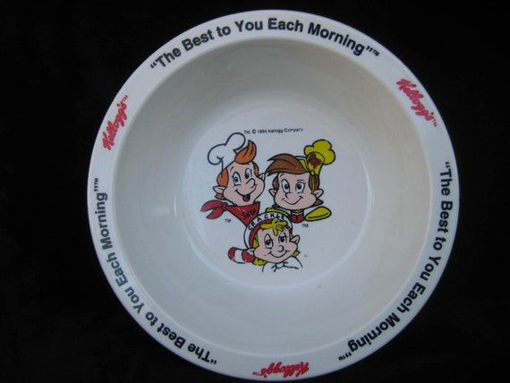 Classic Kellogg Cereal Bowls set of 4 plastic by MarylouMemories