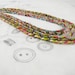 fabric necklace.multistrand necklace: colourful fabric necklace, braided into a neck ornament.