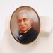 MINIATURE PORTRAIT BROOCH - Victorian 14kt Gold