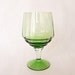 Vintage Retro Large Twist Stem Green Glass Goblet