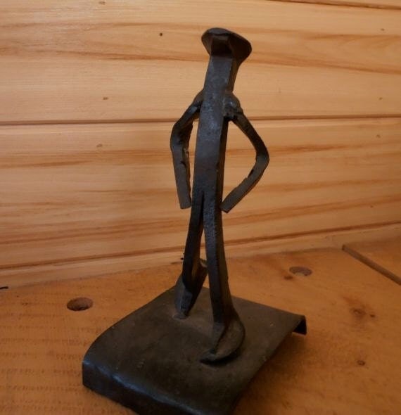 railroad spike art figures