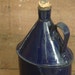 antique bright blue enamel canteen with cork top enamelware camping