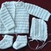 Newborn Sweater Set, pale mint green