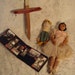 REDUCED - Folk Art Antique Marionettes Pair Ballerina and Humpty Dumpty with old photo album