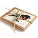 Scarlet Robin Lino Print Fancy Edge Note Cards - Pack of 3 - Made in Australia