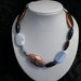 Silver, Black, and Copper Chunky Necklace