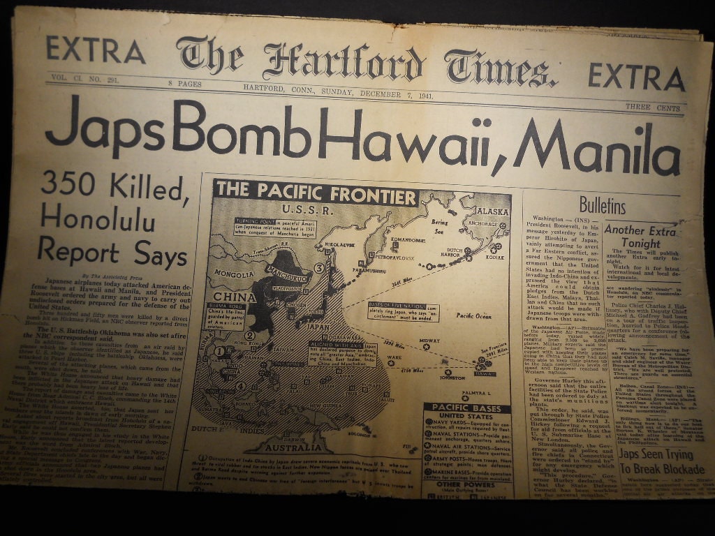 Items similar to Newspaper Headlines from Dec 1942 on Etsy