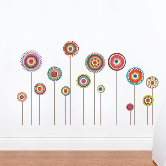 Jodhpur Colorful pattern lollipop wall sticker