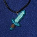 LAST ONE - Minecraft Diamond Sword Necklace