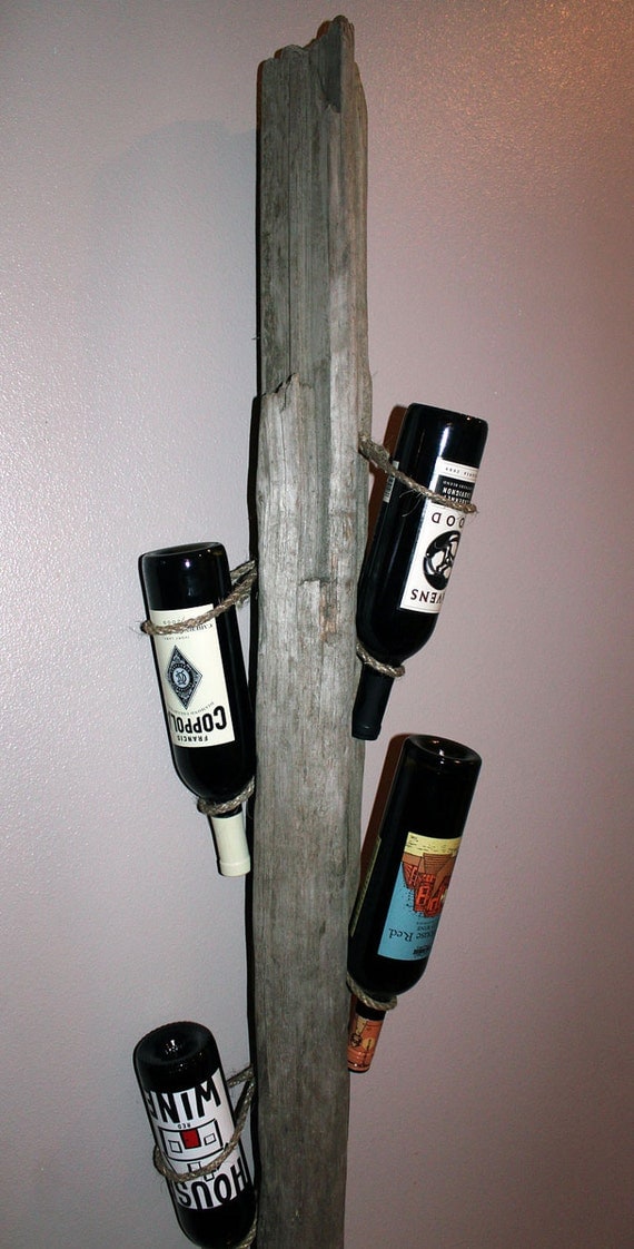 Handmade Drift Wood Wine Rack Great Gift for Wine Lovers