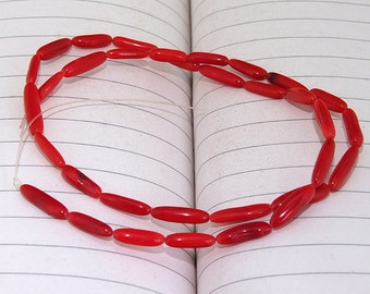 Red Coral Beads----3mm-12mm ---- gemstone beads--- 16" in length