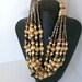 Vintage Long Beaded Necklace, 6 Strand