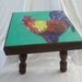 Wooden Stool Bench- Handpainted Rooster- Original Work