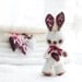 Art doll Bunny - Handmade Fur Bunny, OOAK - Gift -Home deco