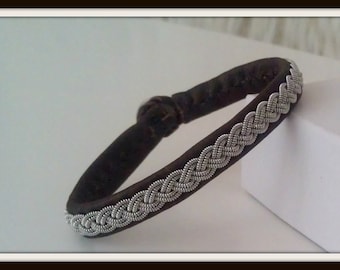 Lapland Sami Bracelet, Reindeer leather